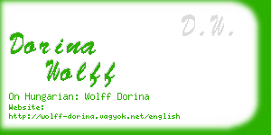 dorina wolff business card